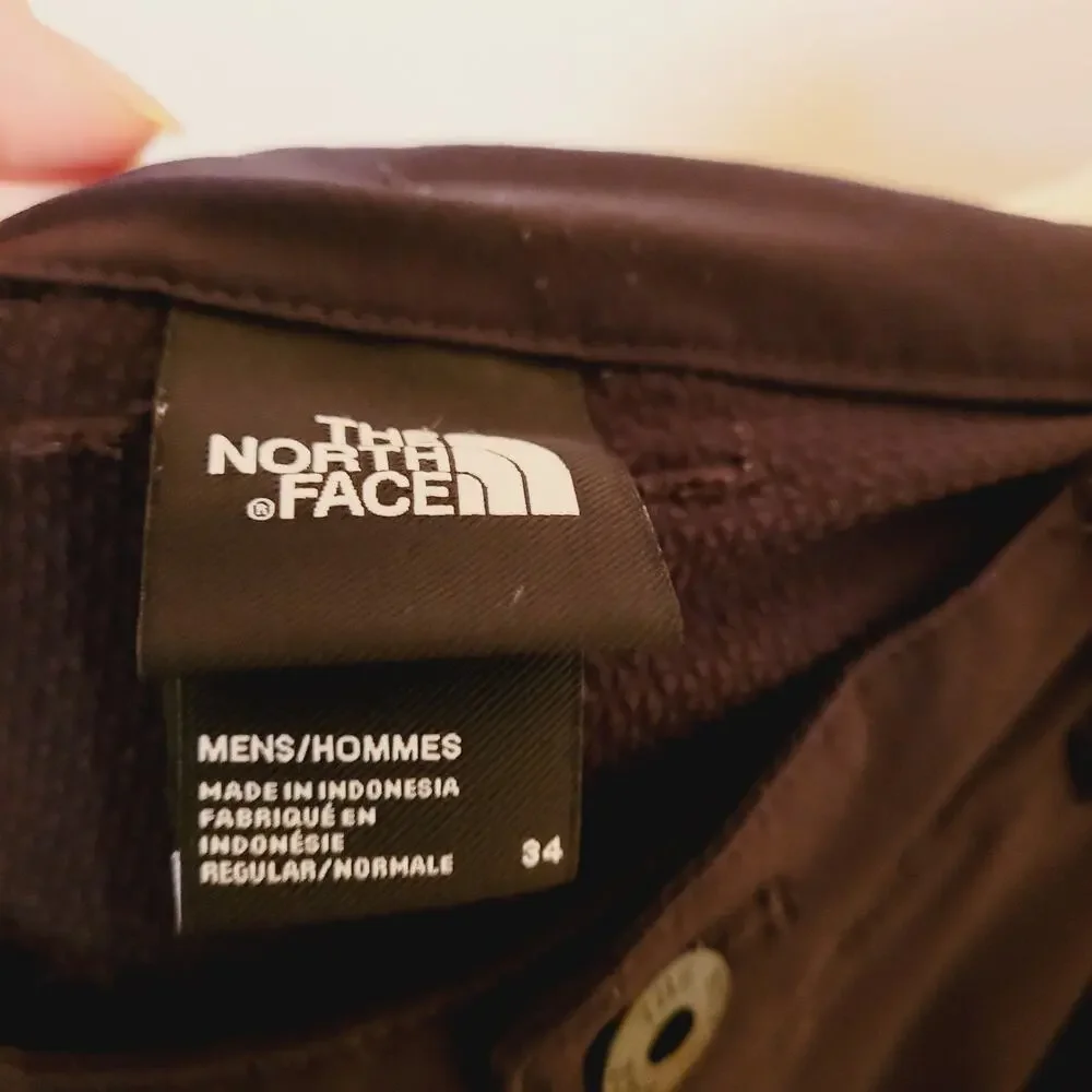 The North Face Mens black lined flat front hiking utility shorts